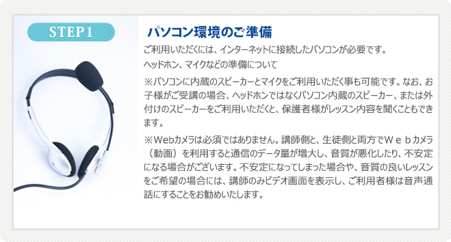 ご利用いただくには、インターネットに接続したパソコンが必要です。